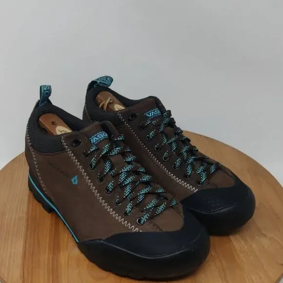 Vasque Rift Hiking Shoes- Womens- Size 7 M- Brown Blue- Low Top-Leather-Sneaker - Picture 10 of 12